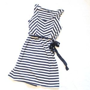 Forever 21 Fit & Flare Ribbon Belt Striped Dress